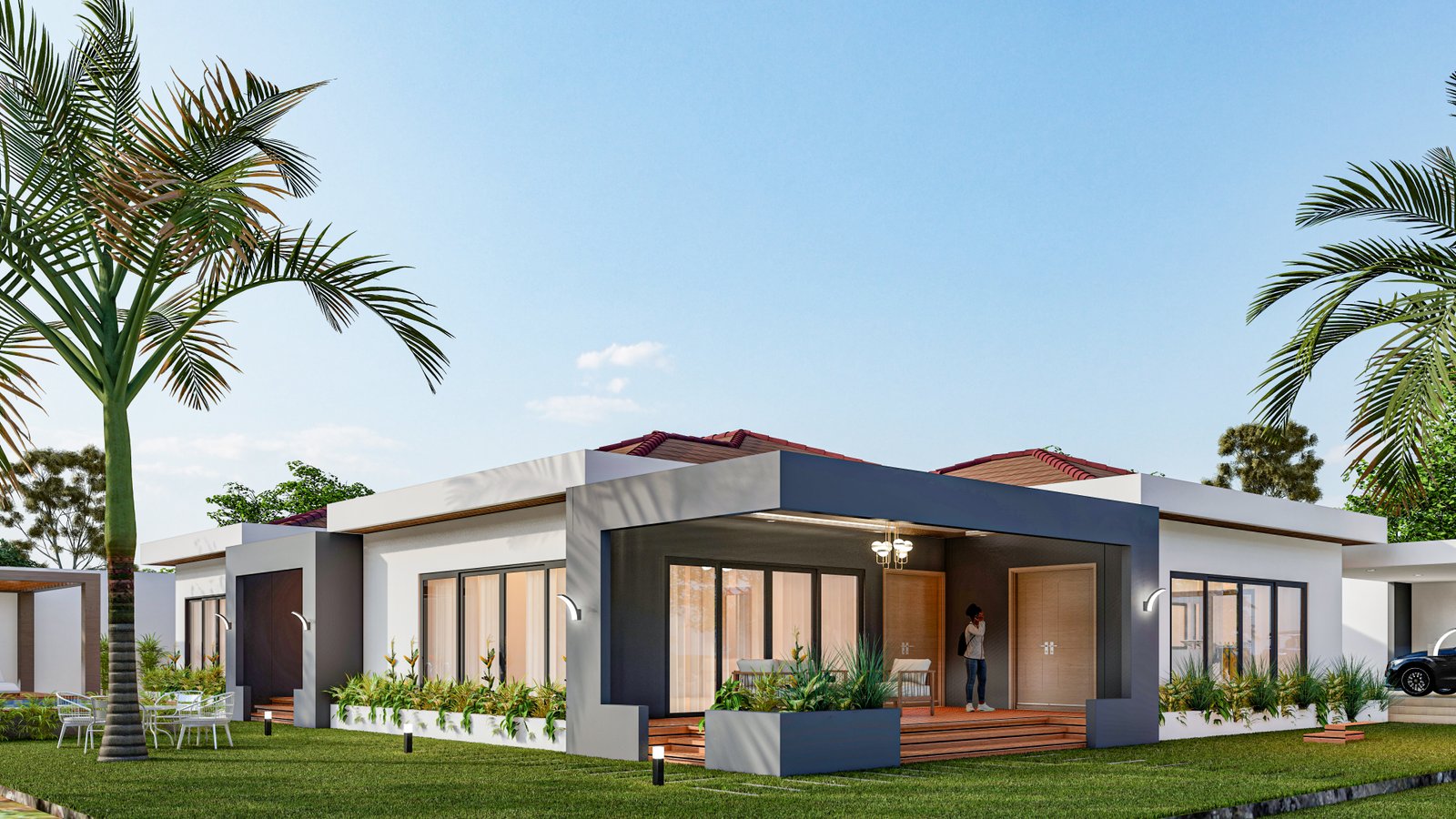 VILLA DE PLAIN-PIED SUR DEUX ÉTAGES 